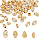 GOMAKERER 48 Pcs 4 Sizes Brass Oval Beads KK-GO0001-08-1