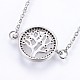 304 Stainless Steel Pendant Necklaces NJEW-H486-14-3