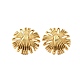 Серьги-гвоздики в форме цветка из нержавеющей стали 304 с ионным покрытием (IP) EJEW-Z068-04G-1