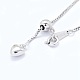 Adjustable 925 Sterling Silver Box Chain Necklaces NJEW-L456-002P-2