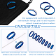 Unicraftale 201 перстень из нержавеющей стали с желобками для мужчин и женщин RJEW-UN0002-51B-BU-5