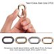 PandaHall Elite 8 pcs 4 Colors Zinc Alloy Key Clasps Spring Oval Carabiner Snap Clip Hook Trigger Spring Keyring Buckle for Bags Purses Keychain PALLOY-PH0005-68-2