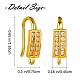 10 Pairs Brass Micro Pave Clear Cubic Zirconia Earring Hooks ZIRC-SZ0005-12-2