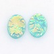 Oval Resin Imitated Opal Cabochons CRES-L007-04-1