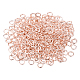 PandaHall Elite 6x1mm Close but Unsoldered Oval Brass Jump Rings Rose Gold about 40pcs/50g KK-PH0012-01-1