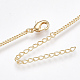 Brass Curb Chain Necklaces Making KK-T038-235G-1-2