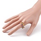 Round Opaque Glass Seed Beaded Finger Rings RJEW-JR00318-02-4
