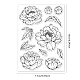 GLOBLELAND Peony Flowers Clear Stamps Peony Leaves Silicone Clear Stamp Seals for Cards Making DIY Scrapbooking Photo Journal Album Decoration DIY-WH0167-57-0081-6