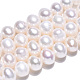 Fili di perle di perle d'acqua dolce coltivate naturali PEAR-N013-06R-3