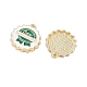 Pendentifs d'émail en alliage&nbsp;FIND-H020-01A-G-2