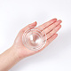 Deorigin 4 個 4 スタイル クリア ガラス グローブ  DIY ペンダント チャームを作るための半円形のガラス瓶  透明  40~71x23~36.5mm  1個/スタイル FIND-DR0001-01-3