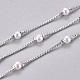 Cadenas de cuentas de perlas de imitación acrílica hechas a mano CHC-E019-06A-1
