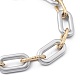 Bracelets de chaîne trombone en plastique et aluminium CCB X-BJEW-JB05432-03-2