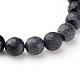 Chapelets de perles en pierre noire naturelle G-G542-14mm-04-5