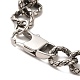 304 bracelets maille gourmette motif serpent en acier inoxydable BJEW-E094-07AS-3