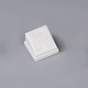 PUレザージュエリーペンダントディスプレイ  ボード付き  正方形  ホワイト  5.1x3.7x5.2cm PDIS-G006-02-2