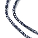 Chapelets de perles en pierre d'or bleue synthétique G-F748-P01-01-4