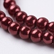 Brins de perles rondes en verre teinté écologique X-HY-A002-3mm-RB038-3