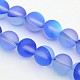 Dyed Frosted Round Synthetic Moonstone Beads Strands G-E302-104-8mm-01-1