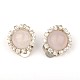 Trendy Brass Gemstone Clip-on Earrings EJEW-JE01240-01-1