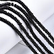 Pietra naturale nera perle di fili G-S366-089-4