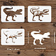3 pièces 3 styles pour animaux de compagnie évider dessin pochoirs de peinture DIY-WH0394-0055-2
