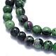 Natural Ruby in Zoisite Beads Strands G-K310-C10-6mm-3