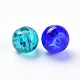 Perles de verre craquelé peintes DGLA-X0006-4mm-11-3