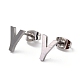 304 Stainless Steel Greek Alphabet Stud Earrings STAS-D007-07P-20-1