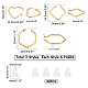 Unicraftale около 36 шт. 3 стиля золотые серьги-кольца в форме сердца EJEW-UN0001-18-3