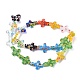 Cross Handmade Millefiori Glass Beads Strands LK-R004-31-2