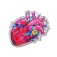 Valentine's Day Opaque Printed Acrylic Pendants for Earrings Making MACR-M037-01B-3