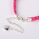 Trendy Faux Suede Cord Bracelets BJEW-JB01722-06-3
