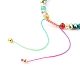 Гальваническое стекло нейлоновая нить плетеные браслеты из бусин для мамы и дочки BJEW-JB06359-03-12