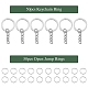 50 Stück geteilte Schlüsselringe aus Eisen IFIN-YW0003-43-2