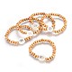 Perles en bois enfants bracelets extensibles BJEW-JB03970-M-1