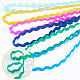 Cinta de ajuste de flecos ondulados de poliéster de 6 colores de 6 yarda OCOR-WH0080-44A-6