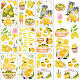 GORGECRAFT 9 Styles 12x8 Inch Gnome Window Clings Summer Static Window Stickers St Patricks Day Decorations Hello Summer Fruit Lemon Ice Cream PVC Static Window Cling for Wall Glass DIY-WH0304-915B-1