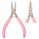SUNNYCLUE 4.5 Inch Flat Nose Pliers Mini Precision Pliers Wire Bending Wrapping Forming Tools for DIY Jewelry Making Hobby Projects Pink PT-SC0001-05-1