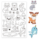 GLOBLELAND Arctic Animals Stamps Winter Silicone Clear Stamps Transparent Stamp Seals for Cards Making DIY Scrapbooking Photo Journal Album Decoration DIY-WH0167-56-651-1