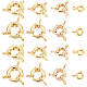 PH PandaHall 16pcs Spring Ring Clasps 4 Size 18K Gold Plated Closed Ring Clasps Long-Lasting Clasps Jewelry Link Connectors for DIY Craft Necklace Bracelet Anklet Jewelry Making FIND-PH0006-09-1