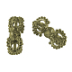 Métal de style perles alliage de Dorje Vajra tibétain pour la fabrication de bijoux bouddhiste X-PALLOY-S601-AB-FF-1