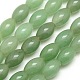 Oval Natural Green Aventurine Beads Strands G-P063-05-1