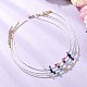 4 шт. Женские ожерелья в 4 стилях из смешанных граненых круглых и граненых драгоценных камней NJEW-JN05602-2