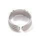 304 anelli gemelli in acciaio inox RJEW-G285-81P-3