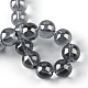 Chapelets de perles en verre électroplaqué EGLA-Q062-6mm-A06-3