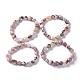 Bracciali elasticizzati con perle di opale rosa naturale BJEW-K213-46-1