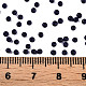 11/0グレードのベーキングペイントガラスシードビーズ  ラウンド  ダークブルー  2.3x1.5mm  穴：1mm  約5300個/50g X-SEED-N001-A-1064-4