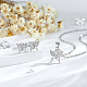 Комплекты из латунных подвесок-бабочек с микропаве из кубических цирконий и серег-гвоздиков для женщин FS-WG90C37-02-1