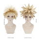 Perruques de cosplay ondulées blondes courtes OHAR-I015-03-1